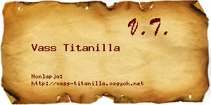 Vass Titanilla névjegykártya